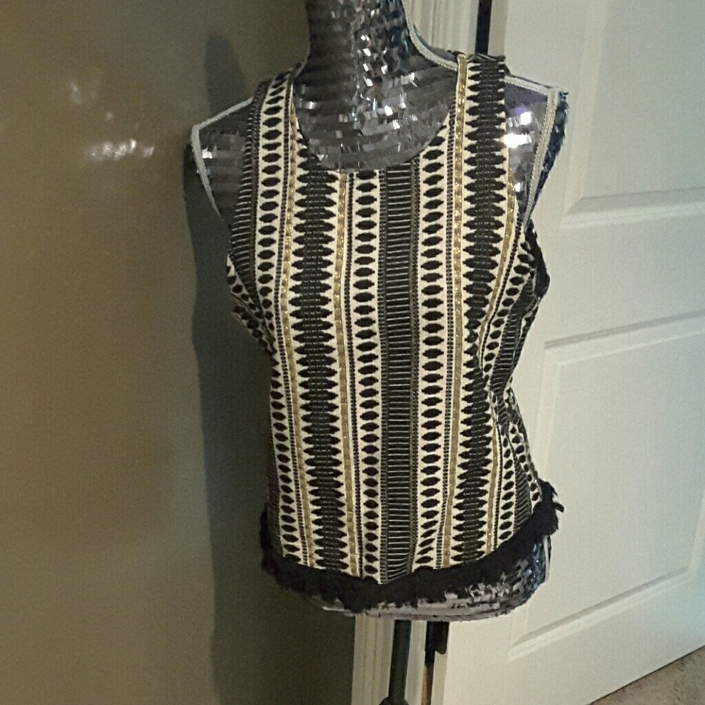 Tribal tanm top blouse