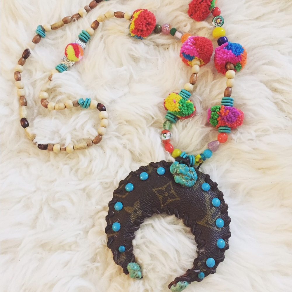 Upcycled Squash Blossom Necklace.