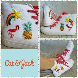 NIB Sweet Hi Tops Pineapple Flamingo Rainbow