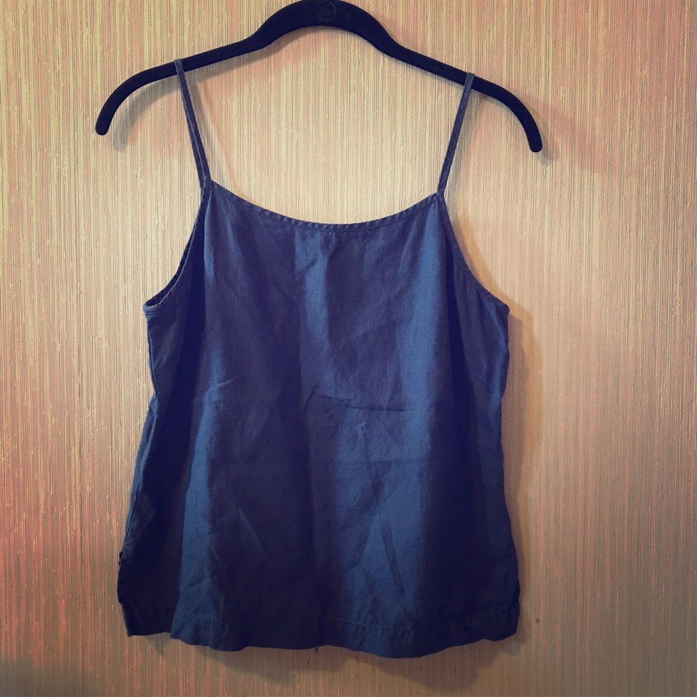 Sz S Blue Linen GAP Tank