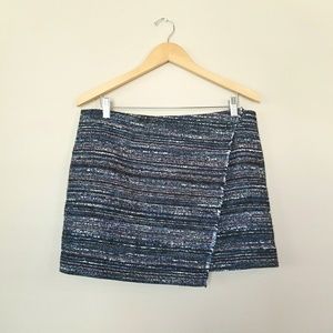 NWT DVF Tweed Asymmetric Mini Skirt 10