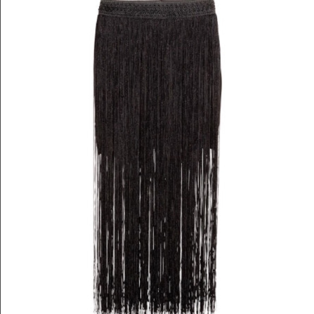 Skirt with fringe