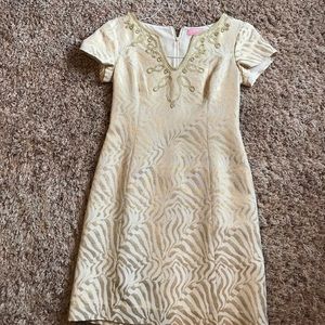 White & Gold Lilly Pulitzer Dress!