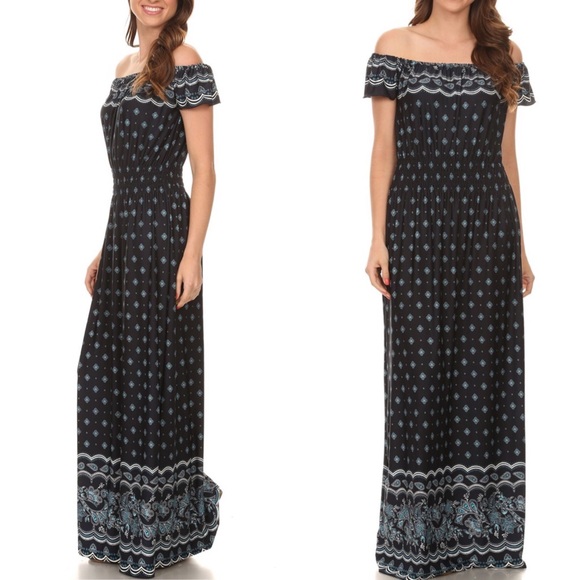 Navy Maxi Dress Medium Only - Picture 2 of 2