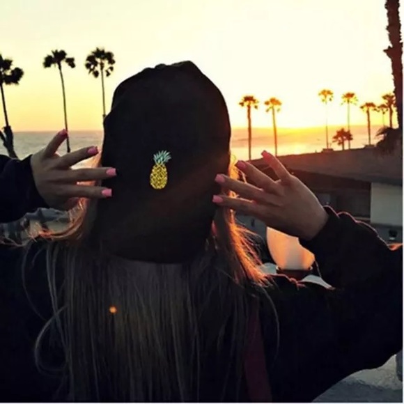 Black pineapple black dad hat - Picture 3 of 3