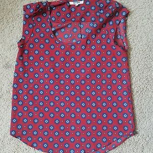 Daniel Rainn Red and blue dress top