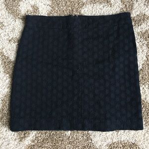 Navy eyelet mini skirt size 0