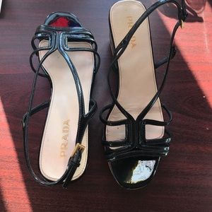 Authentic Prada black Wedges 👡