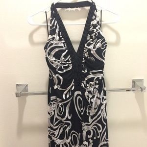Black and white formal dress