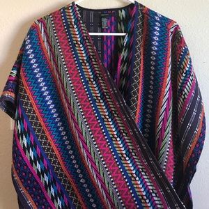 Beautiful color popping Poncho