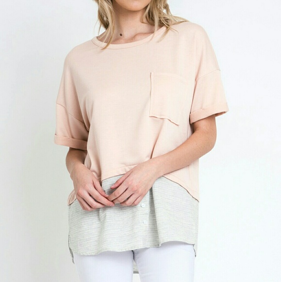🌹 Diana Two Textured Blush Top S - Picture 1 of 4