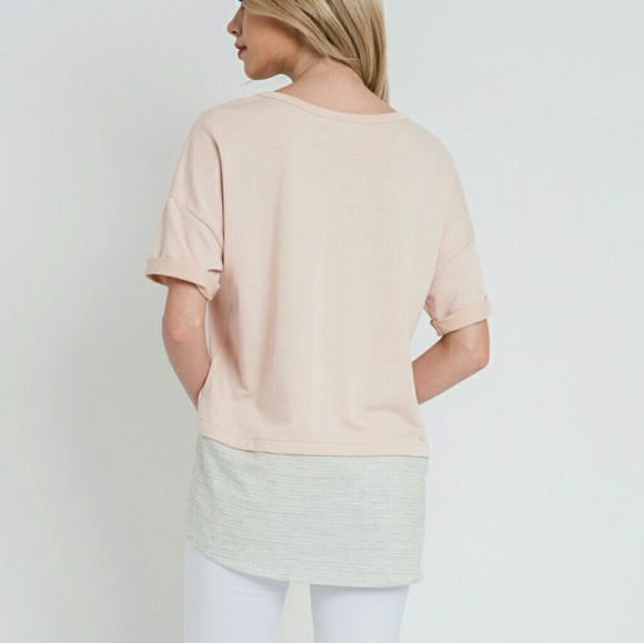 🌹 Diana Two Textured Blush Top S - Picture 2 of 4