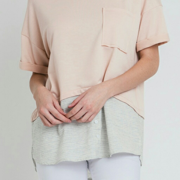 🌹 Diana Two Textured Blush Top S - Picture 4 of 4