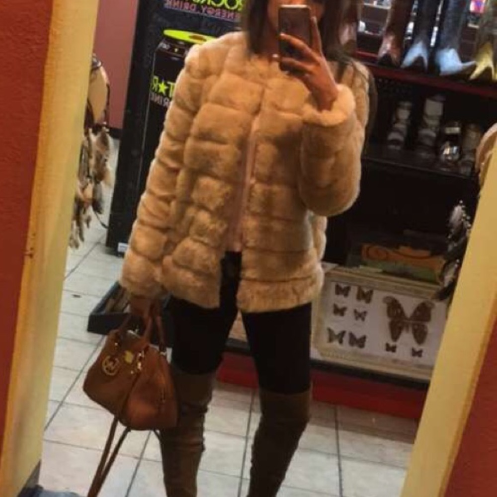 Faux fur coat