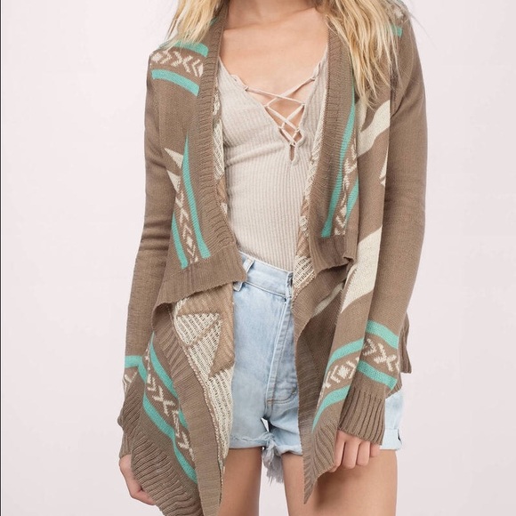 Aztec Print Cardigan - S/M - Picture 1 of 5