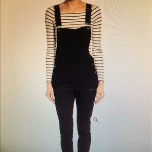 Preloved skinny jean overalls