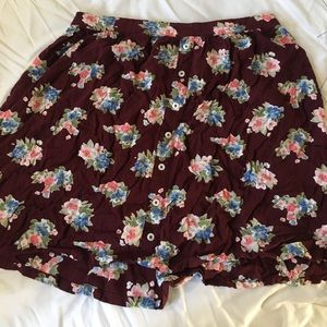 Hollister floral skater skirt