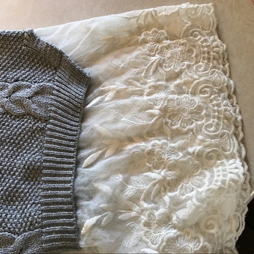Sweater with lace