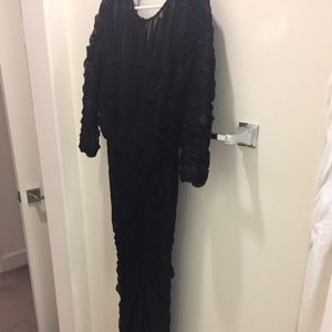 Black and sheer long formal dress