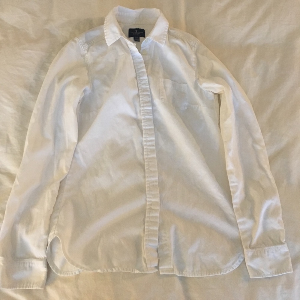 Casual White Button-Down