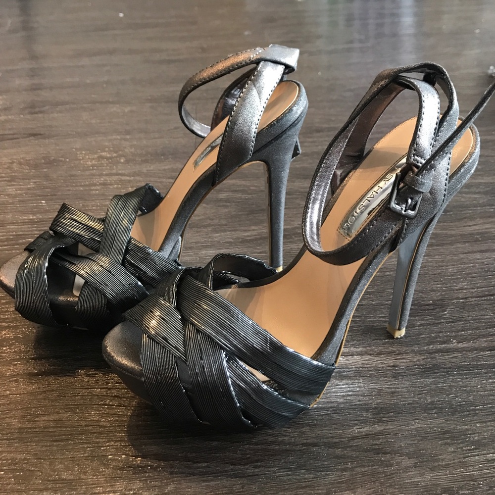 🚫SOLD🚫Gunmetal Ankle Strap High Heel