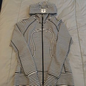 lululemon athletica striped scuba jacket