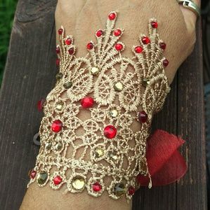 Lace cuff bracelet