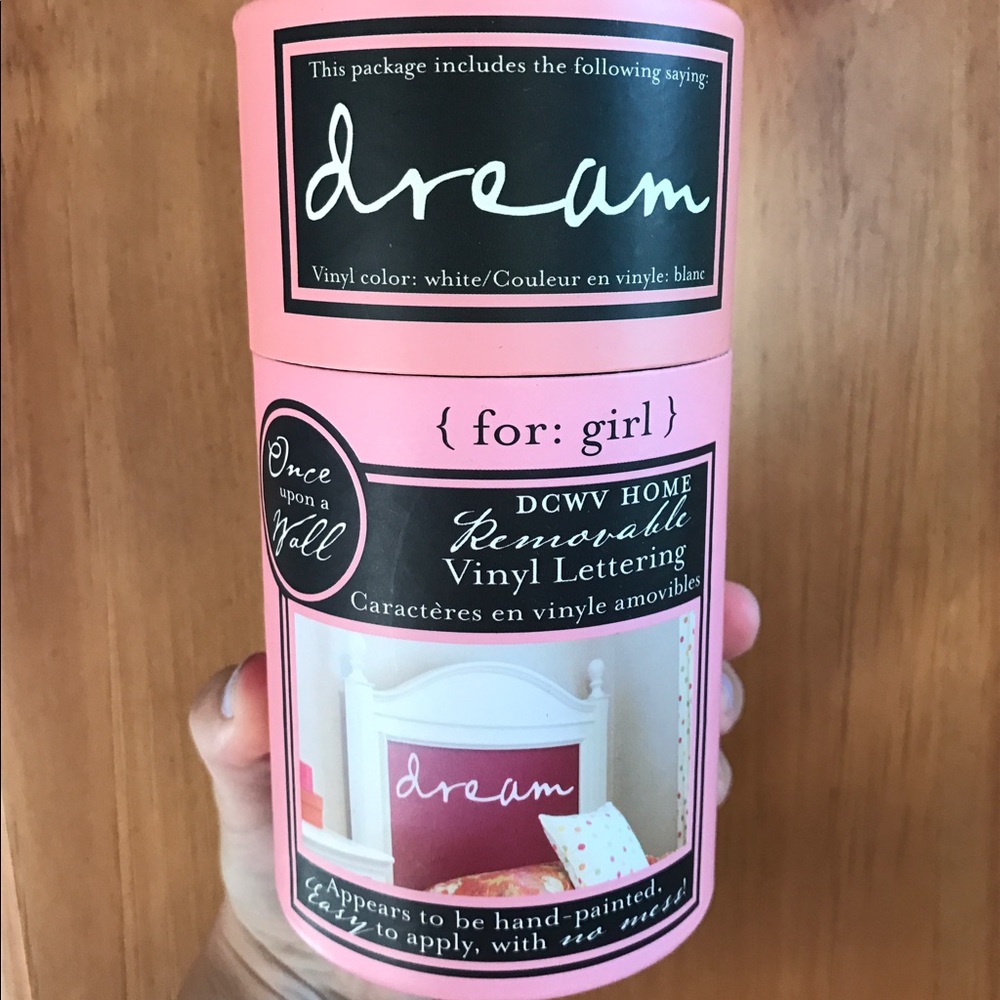 White dream wall decal