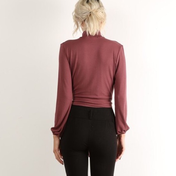 Mock Neck Cut Out Top - Picture 3 of 4