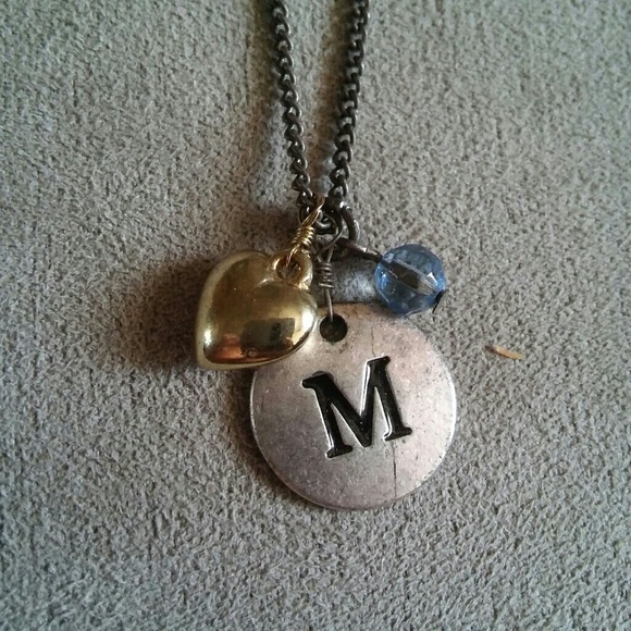 "M" Charm Necklace - Picture 2 of 5