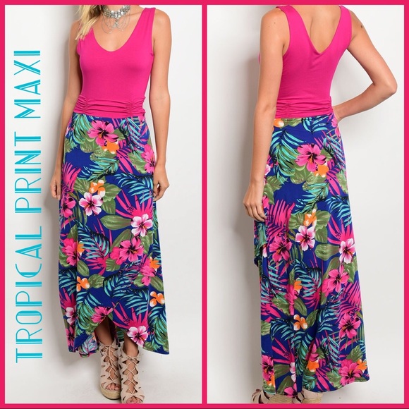 Dresses & Skirts - ʟᴀsᴛ ᴏɴᴇ! H/P 5/2!! 🌺TROPICAL PRINT MAXI🌺