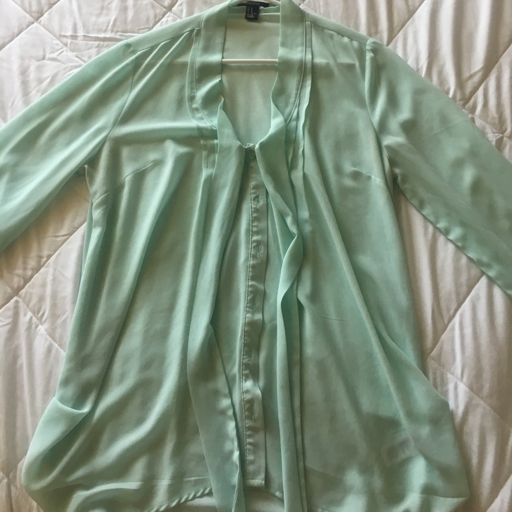 Sheer Light Green Blouse