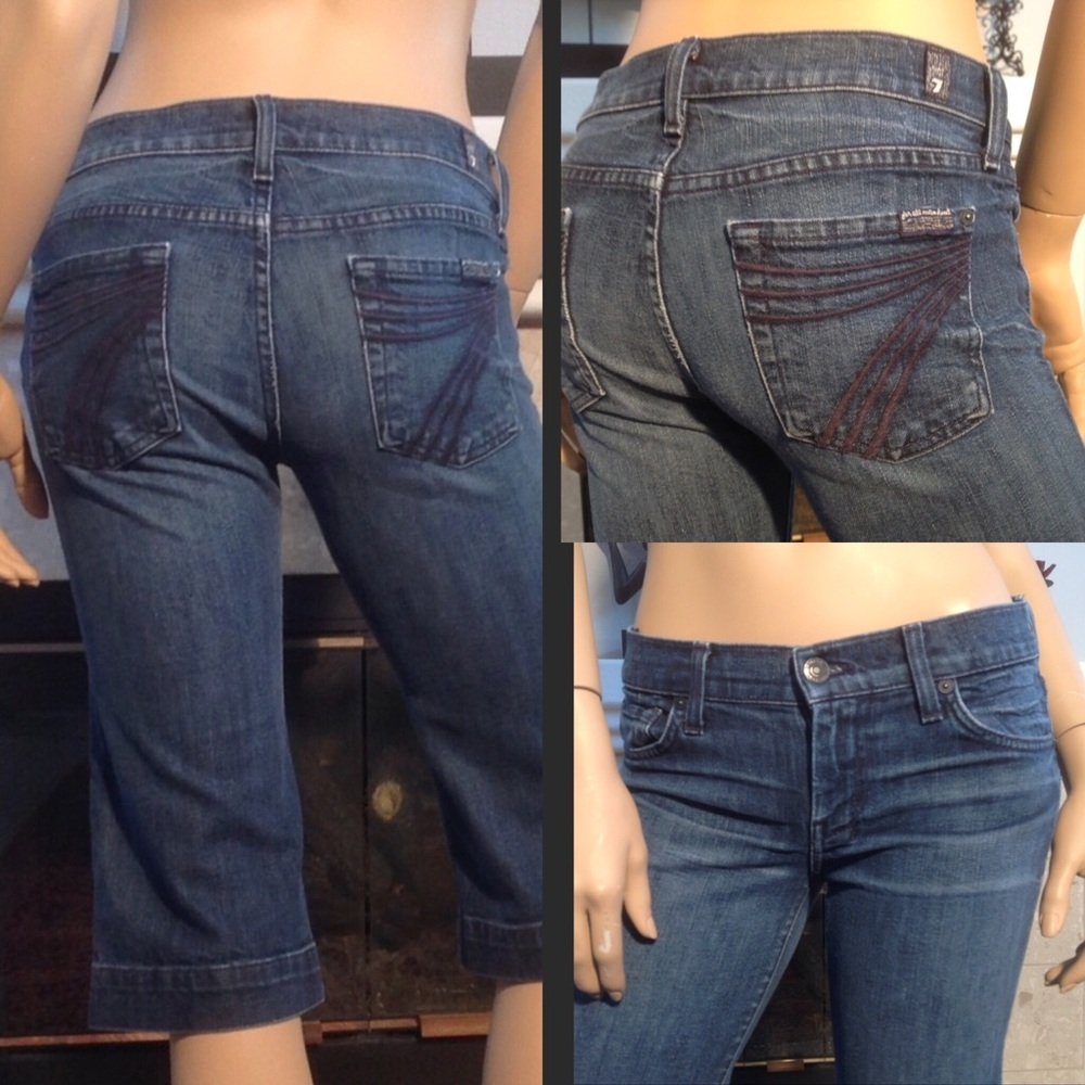 7 FOR  ALL MANKIND DOJO CROPPED JEANS SZ 26 (602)