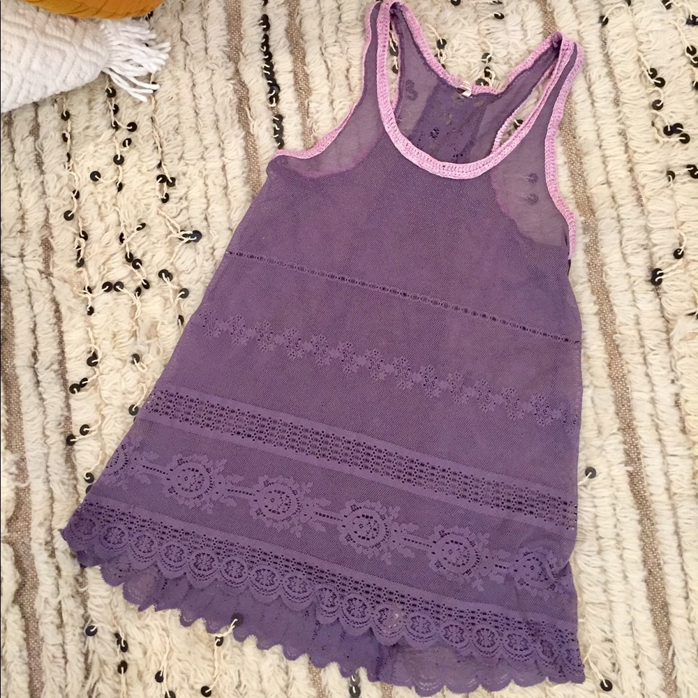 Free People mesh lace tunic