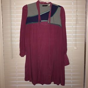 Lux dark pink silk dress