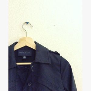 Banana republic black trench coat