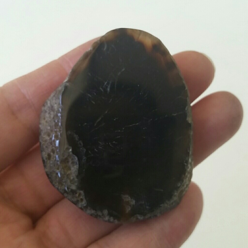 Huge Natural Agate Stone in Black