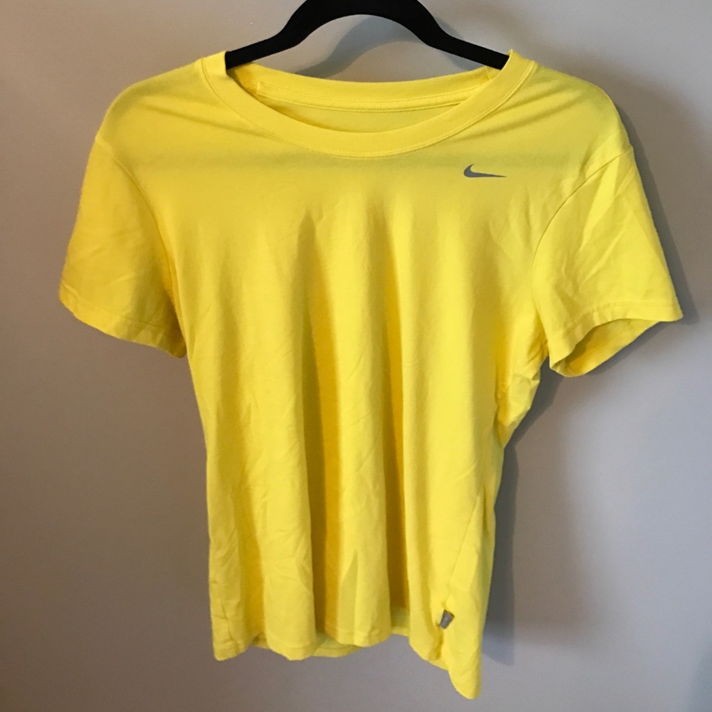 Nike yellow dri fit t-shirt