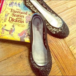 Nicole Ballet Flat w/ Black Mesh Sz7.5