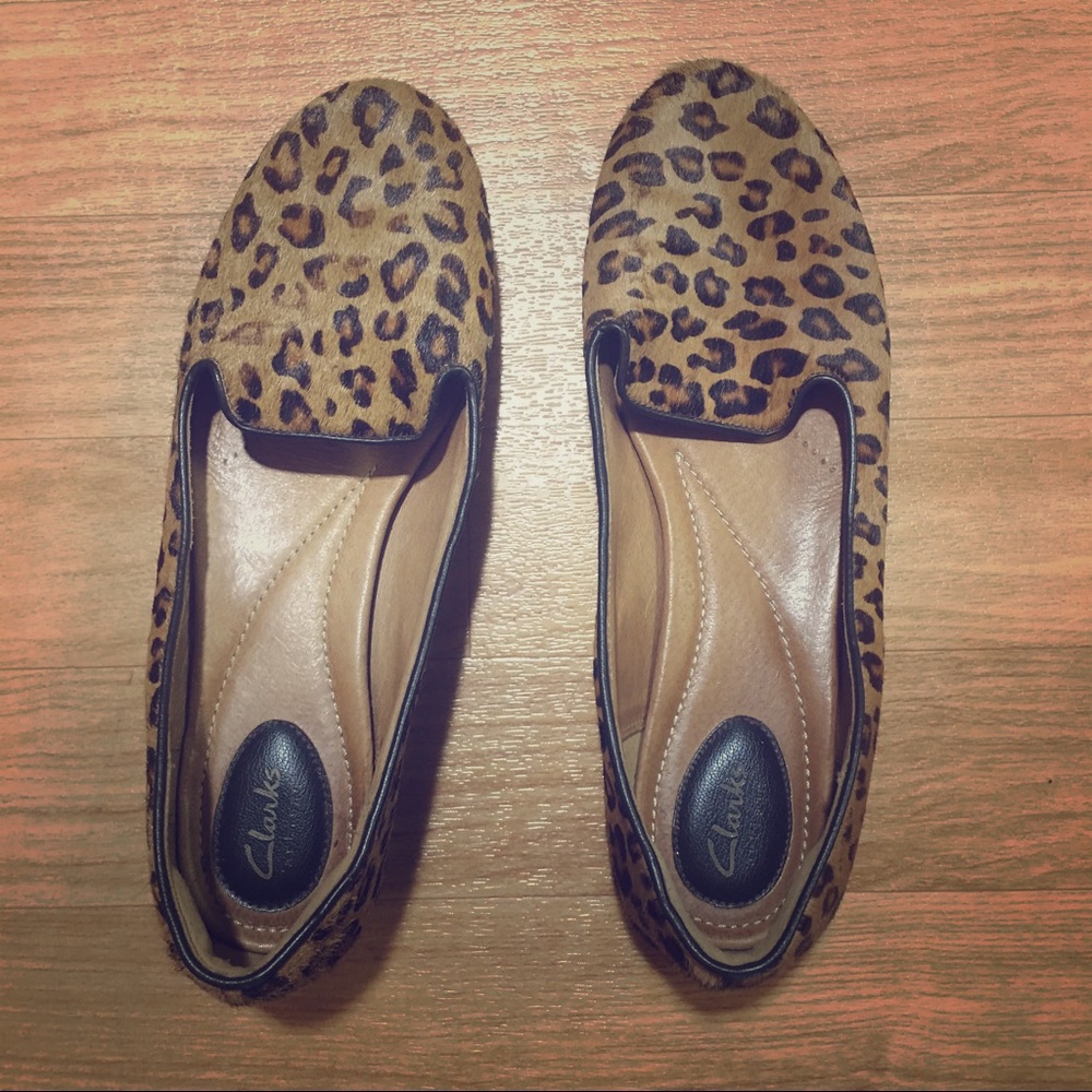 Clarks Women's Valley Lounge Leopard Flats