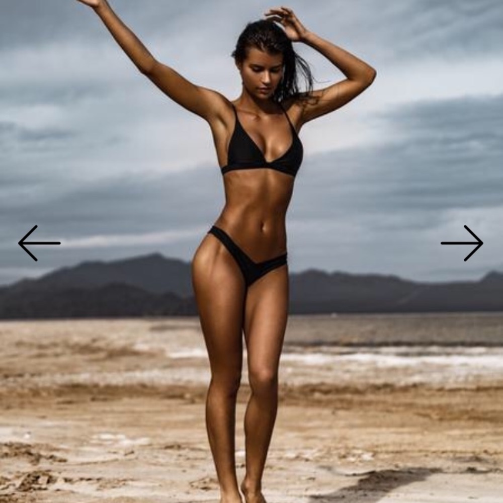 FAE Swim Lacuna Top and Zenith Bottom Onyx Color