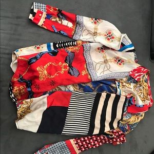 Silk juicy couture long sleeve shirt