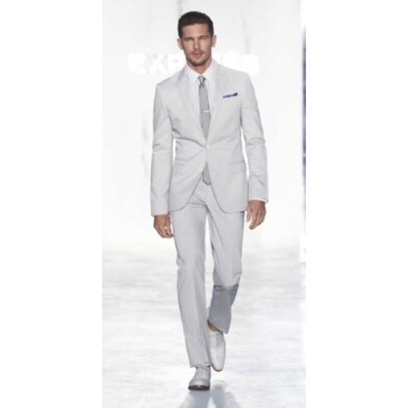 Express Pinstripe Photographer Suit Jacket & Pants - Picture 4 of 8