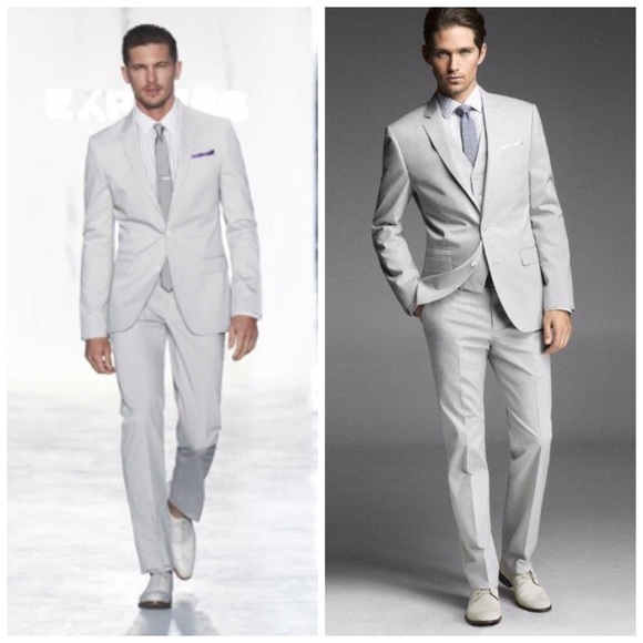 Express Pinstripe Photographer Suit Jacket & Pants - Picture 8 of 8