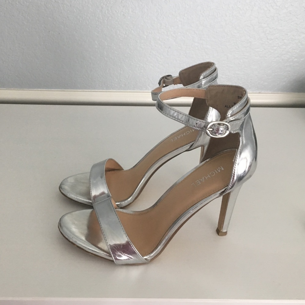 Silver High Heels