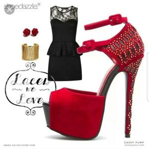 Casey Red / Black heels