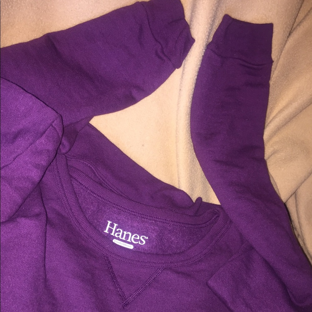Purple HANES pullover