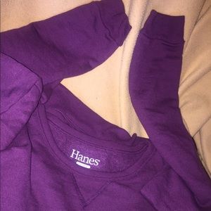 Purple HANES pullover