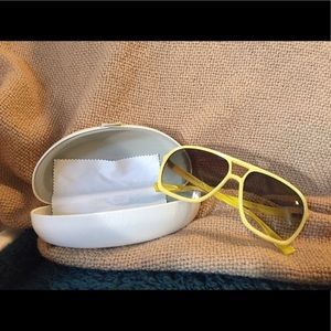 Diesel Men's Sunglasses Yellow Nei-Pilot style