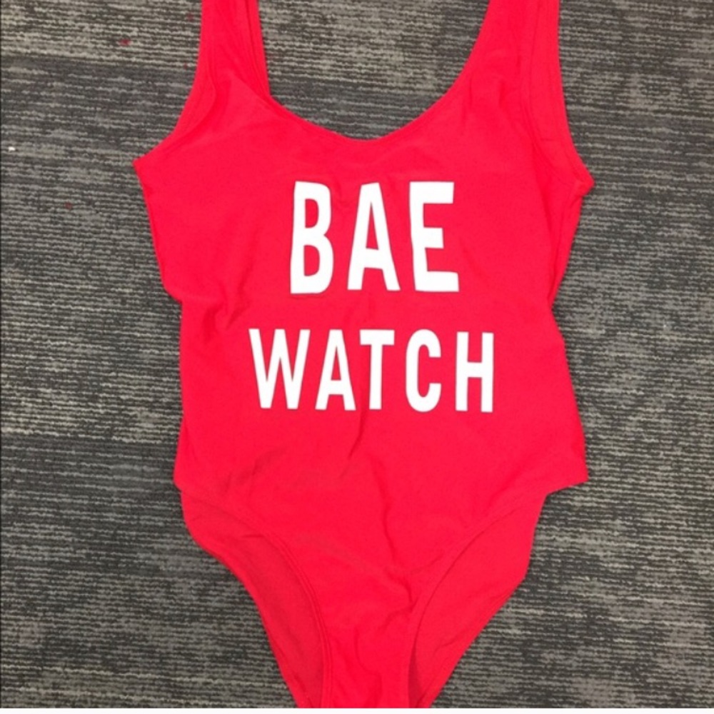 Red Bae watch one piece